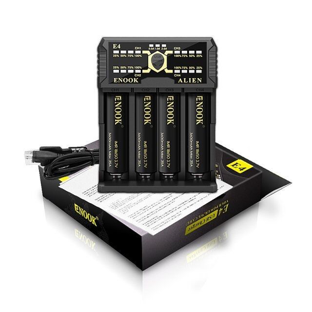 Enook E4 Li-ion Battery ładowarka rozładowanie z Ake ładowanie DC 3.6V / 3.7V