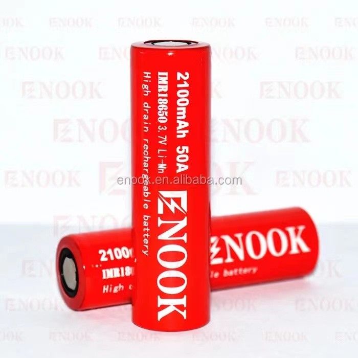 Przenośny 18650 Bateria Li-Ion o wysokim zużyciu 2100mAh 3.7V Max 50A Z płaską górą