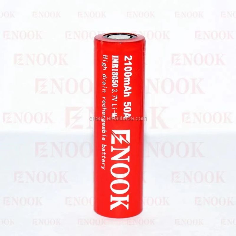 Przenośny 18650 Bateria Li-Ion o wysokim zużyciu 2100mAh 3.7V Max 50A Z płaską górą