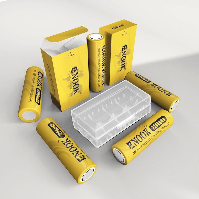 Doublepow Cena hurtowa 18650 3,7V 2200mah akumulator do ładowania 40A 3,7V mod 18650 żółta bateria litowo-jonowa