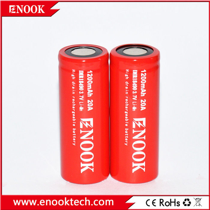 18490 Cylinder Lithium Ion Battery Cell 1200mAh 3.7V 20A Dla roweru elektrycznego