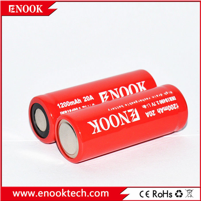 18490 Cylinder Lithium Ion Battery Cell 1200mAh 3.7V 20A Dla roweru elektrycznego