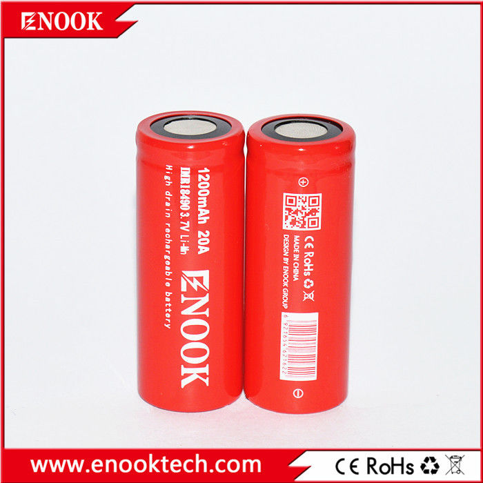 18490 Cylinder Lithium Ion Battery Cell 1200mAh 3.7V 20A Dla roweru elektrycznego