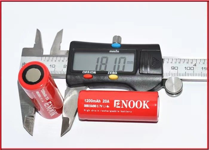 18490 1200mAh 20A 3,7V Elektryczny rower Akumulacyjny