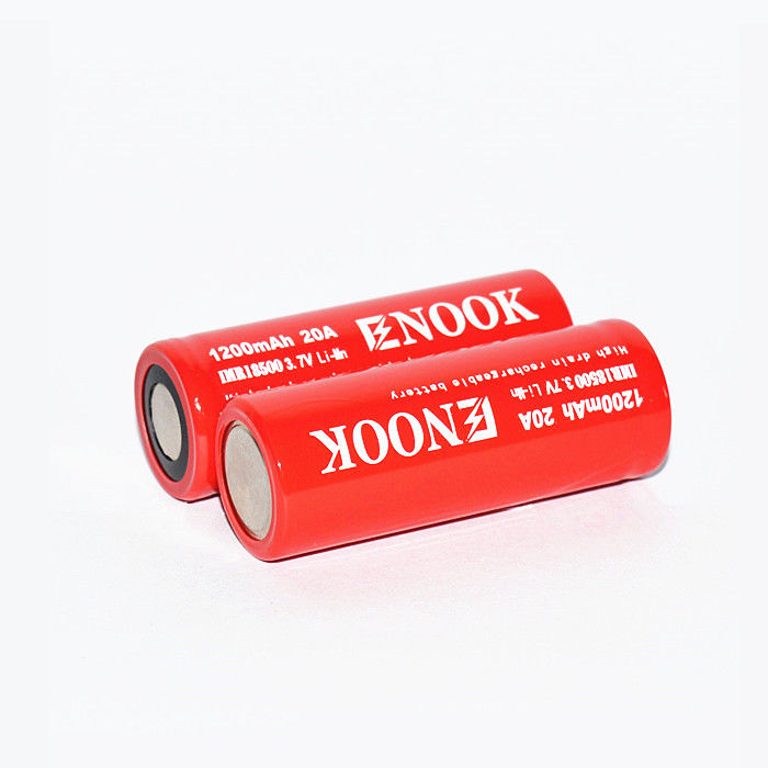 Enook 1200mAh 20A Litowo-jonowy akumulator 3.7V 18500 Akumulator Li-jonowy