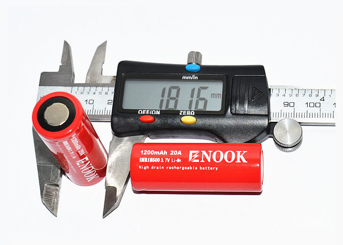 Enook 1200mAh 20A Litowo-jonowy akumulator 3.7V 18500 Akumulator Li-jonowy