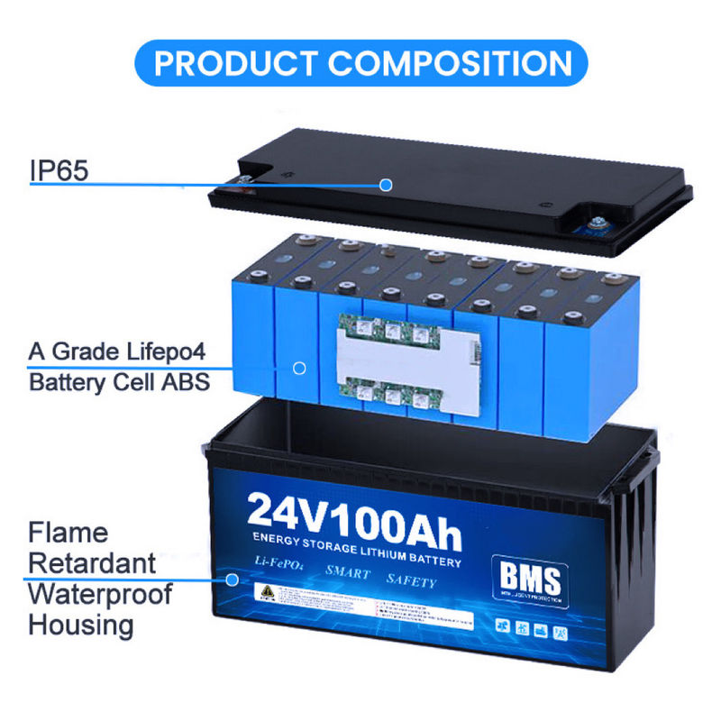 36V 48V 60V Li lithium ion bateria 12V 24V 100Ah 200Ah 300Ah BMS Solar Lifepo4 Bateria