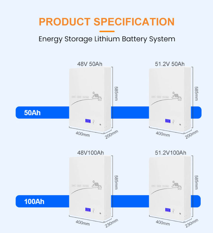 bateria słoneczna 12,5KWh Litowo-jonowa 51.2V 100AH Bateria do magazynowania energii słonecznej