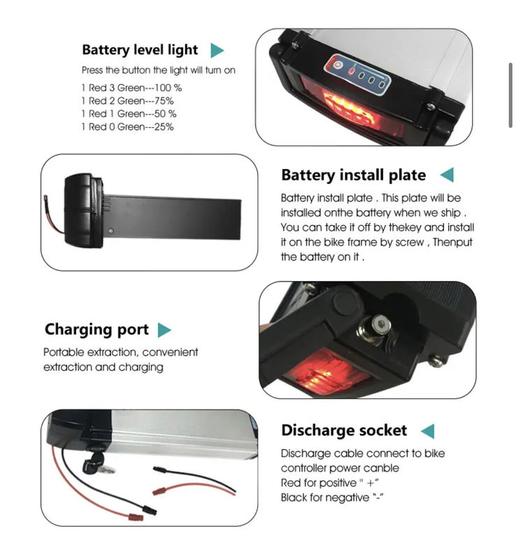 36v e-bike tylny stojak bateria litowo-jonowa 48v 10ah 12ah 20ah 21ah dla e-bike rowery elektryczne