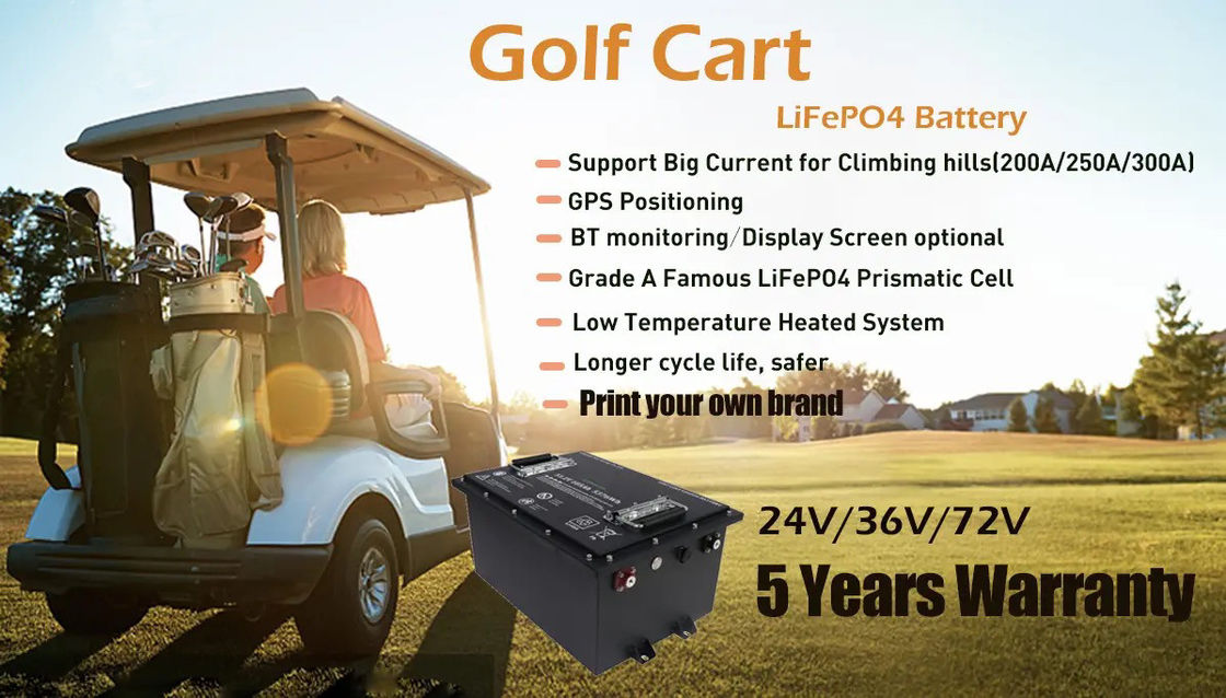 48V 51.2V 72V 76.8V 96V 50AH 100AH 150AH 200AH 300AH Lifepo4 Litium Ion Battery For Golf Cart