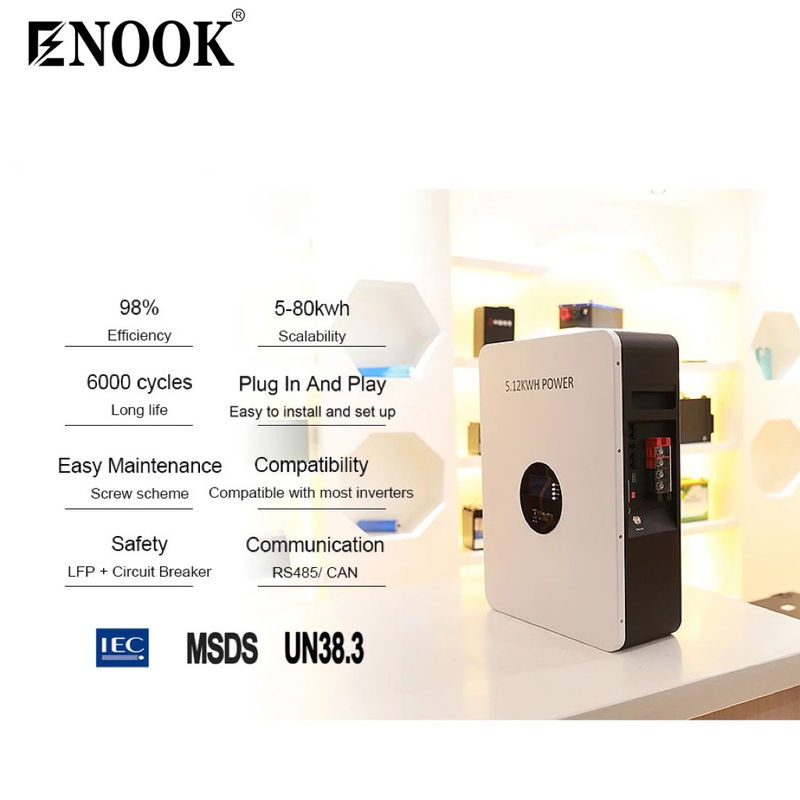 5.12kWh Smart Home Energy Storage Battery on off grid hybrydowy inwerter słoneczny