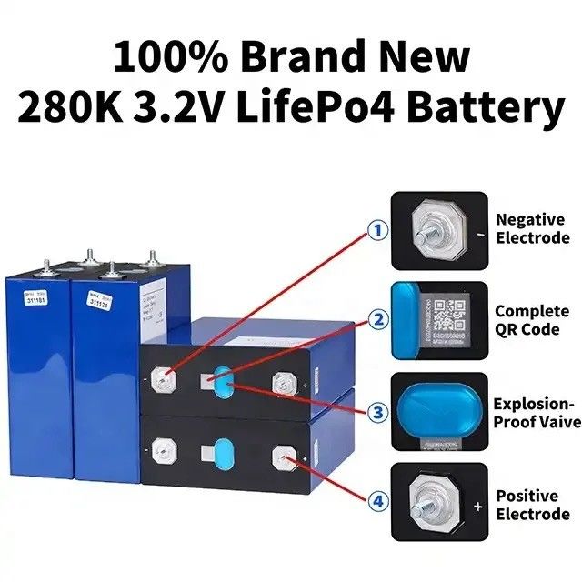 3.2V 100Ah 105Ah 200Ah 320Ah 280Ah Lifepo4 Bateria Litowo-Jonowa