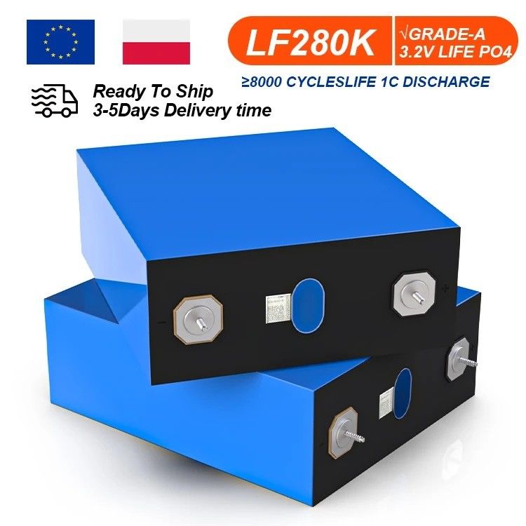 Typ akumulatora 3.2V 280Ah Lifepo4 Akumulator Przechowywanie energii dla DIY 48V 36V 24V
