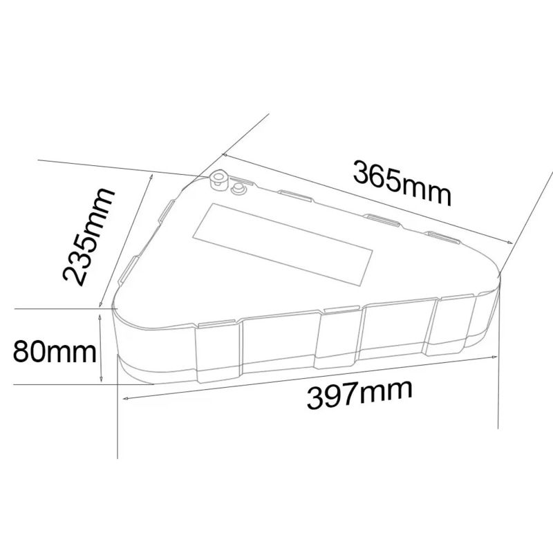Dostosowany 72V Bateria trójkąta E Bike 3000W 3500W 72V 20Ah Bateria E Bike z 18650 komórkami