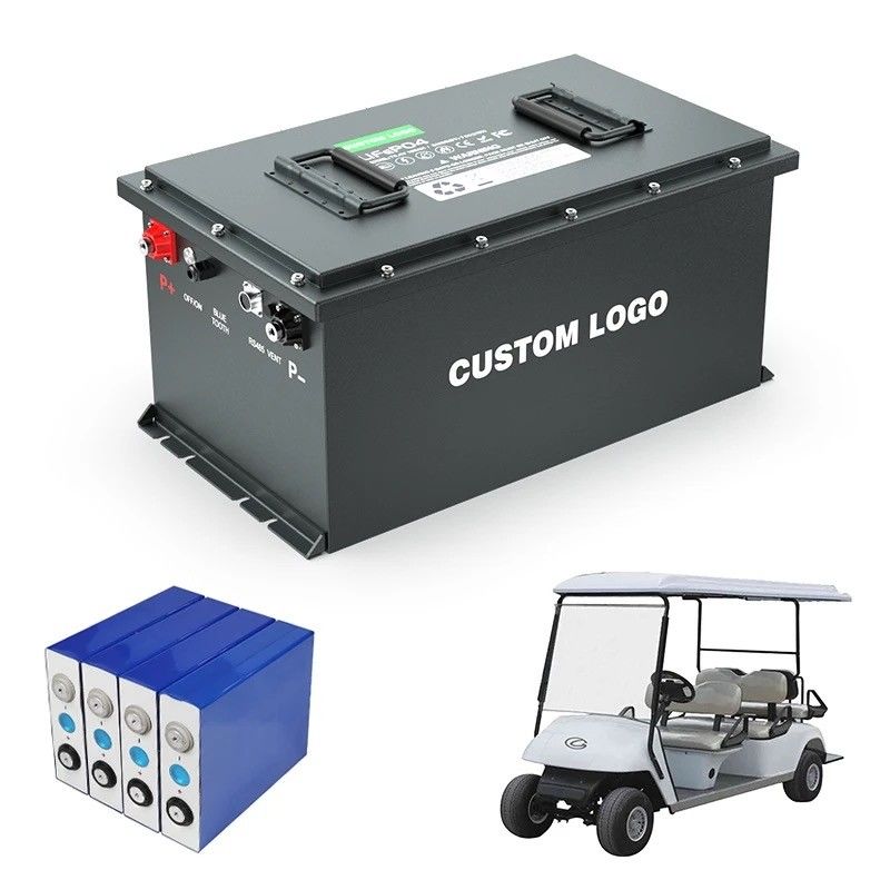 58.4V 100ah 105ah 200ah Golf Cart LiFePO4 Lithium Ion Electric Battery Pack 51.2V Deep Cycle IP64