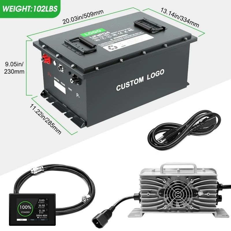 105ah 150ah 24v 36 volt 72V Litowo-żelazowo-fosforowa bateria Golf Cart Bateria Długotrwała